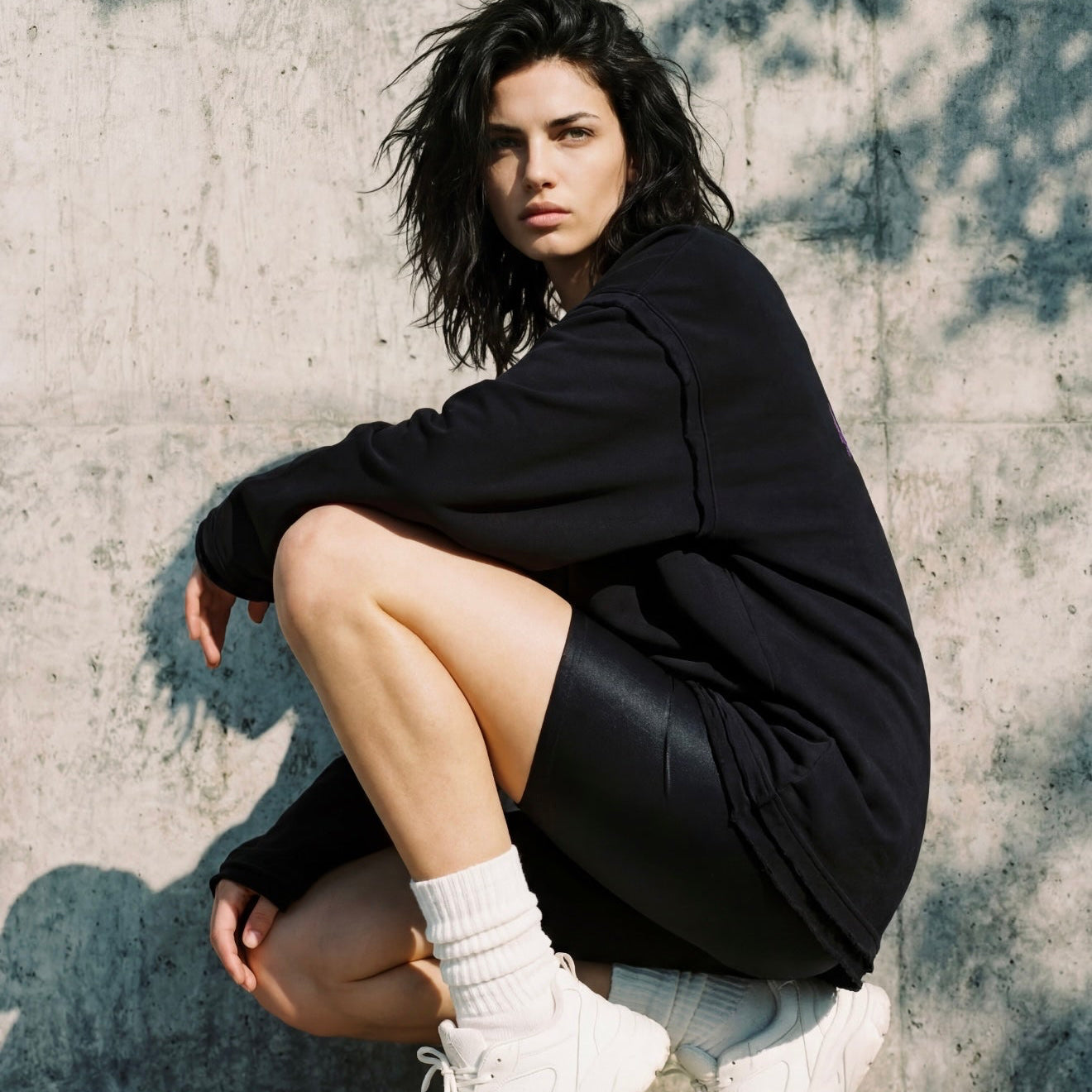 Embroidered Black Sweatshirt