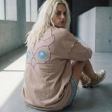 Embroidered Beige Sweatshirt