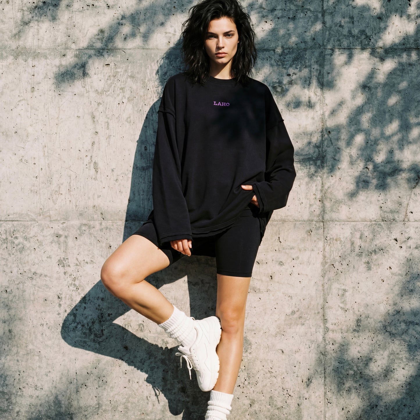 Embroidered Black Sweatshirt